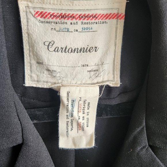 Anthropologie Cartonnier Sleeveless Layered Artsy Draped Trench Vest Size S - Picture 5 of 10